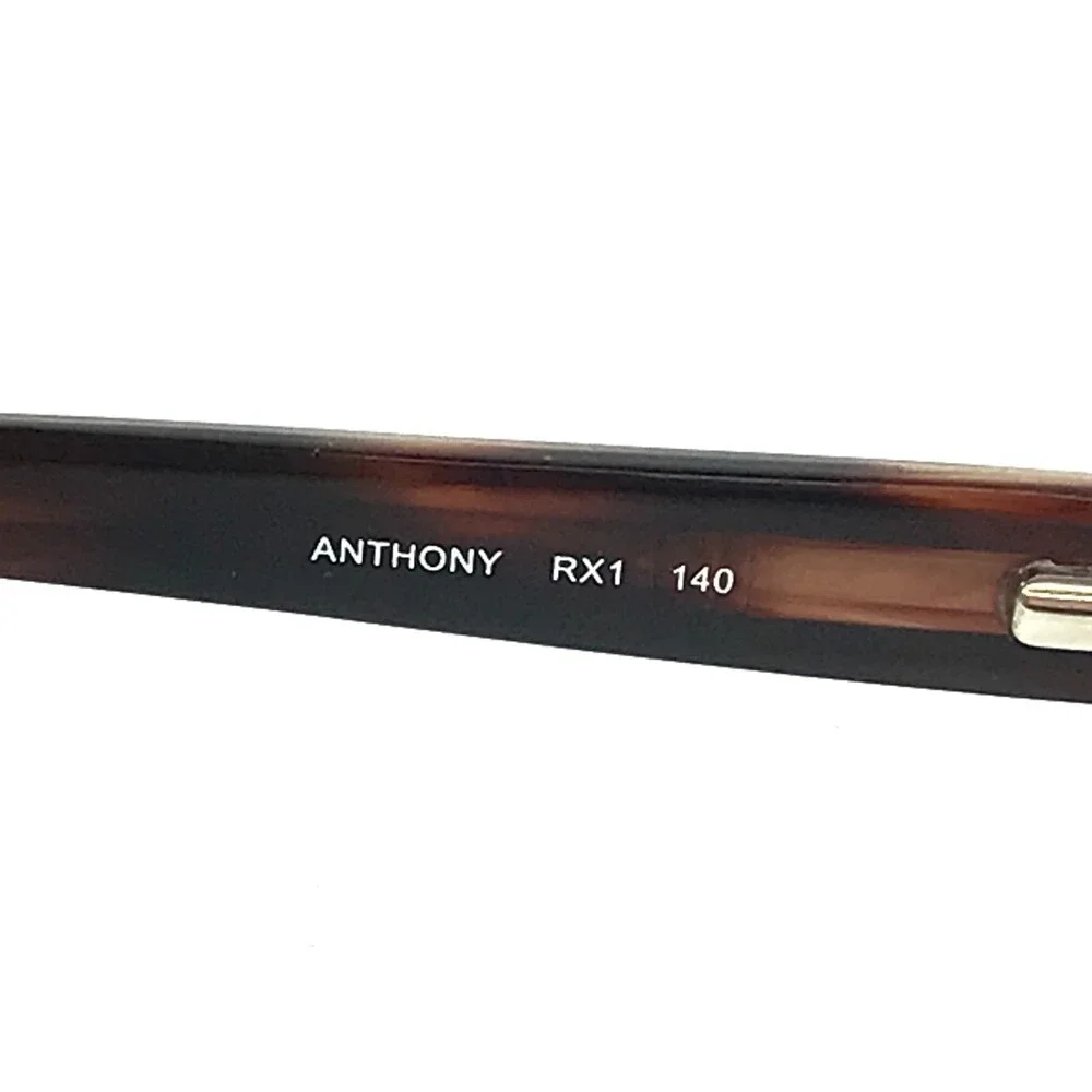 Adensco Eyeglasses Frames ANTHONY RX1 Black Brown Rectangle Half Rim 51-18-140